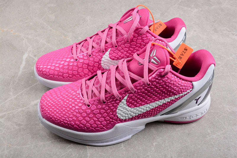 ZOOM KOBE 6 THINK PINK PNKFR I/WHTE-MTLC KAY YOW