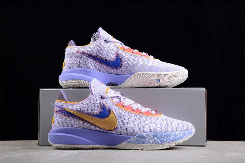 LEBRON 20 EP VIOLET FROST/METALLIC GOLD/PURPLE PULSE/CANYON PURPLE/MAGIC EMBER