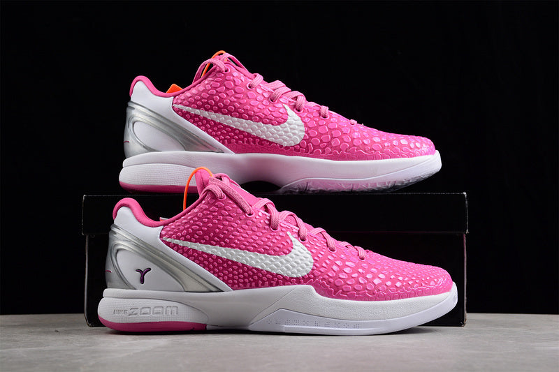 ZOOM KOBE 6 THINK PINK PNKFR I/WHTE-MTLC KAY YOW